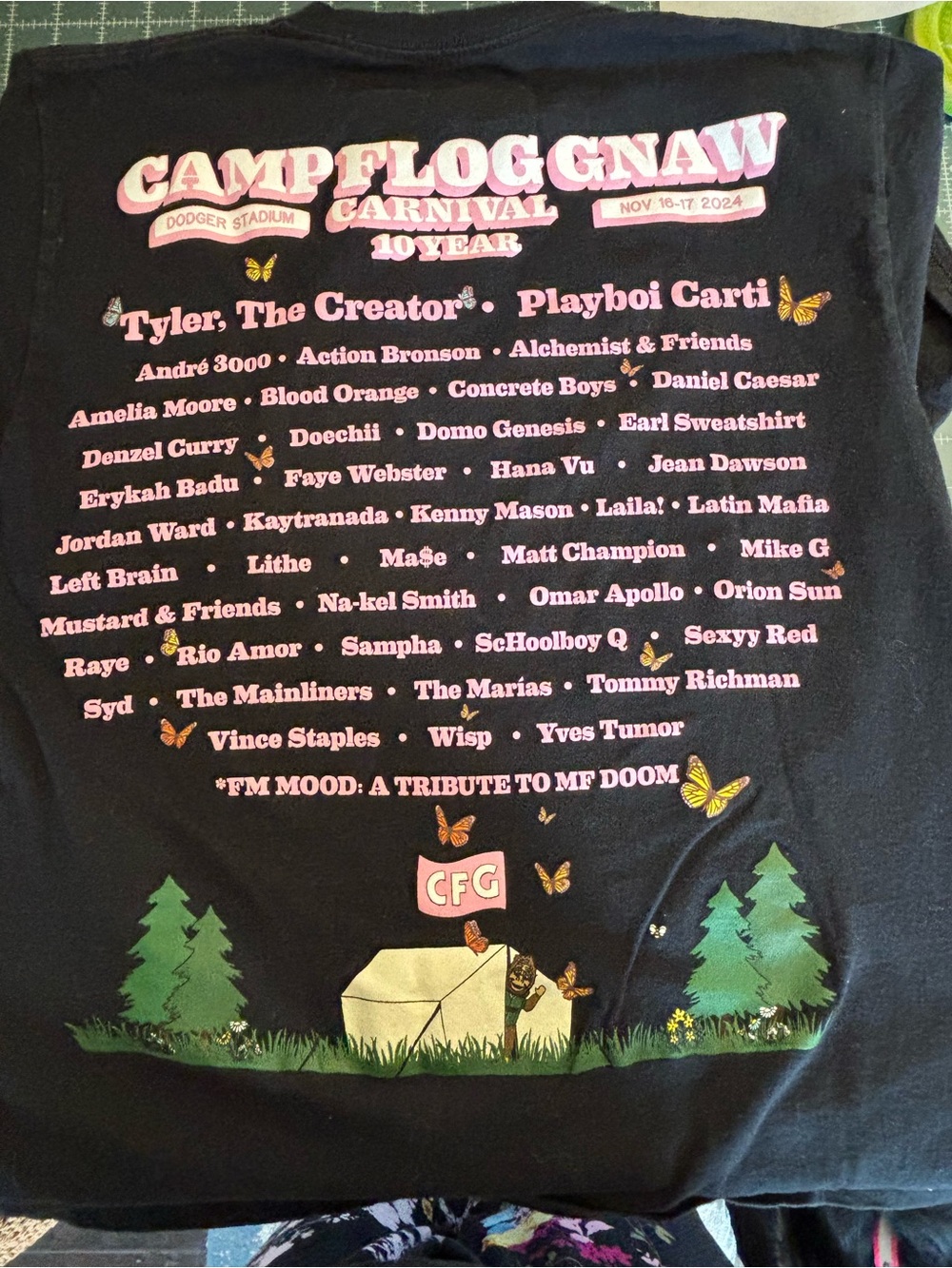Camp Flog Gnaw tee - 10 year - Tyler, the Creator - Black
